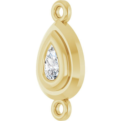1/5 Natural Diamond Bezel-Set Link