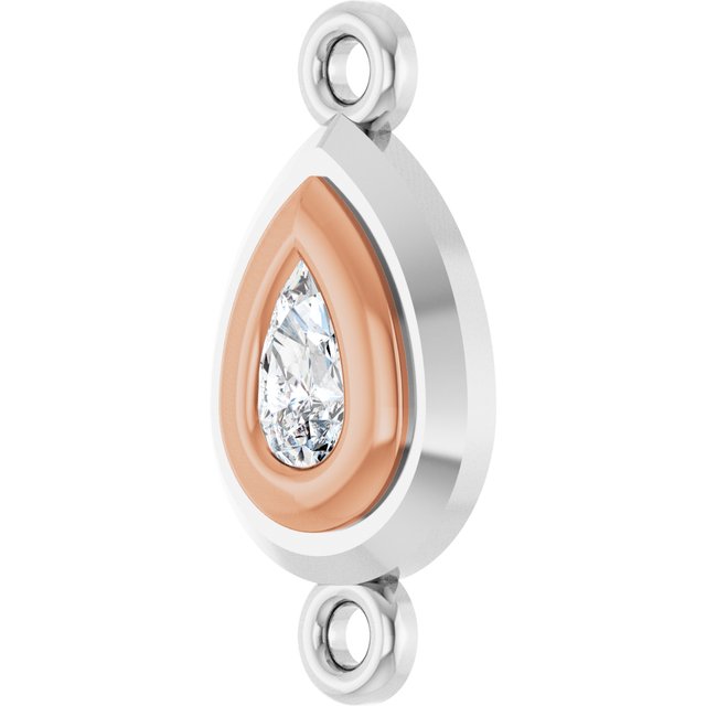 1/5 Natural Diamond Bezel-Set Link