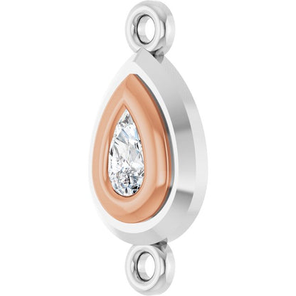 1/5 Natural Diamond Bezel-Set Link