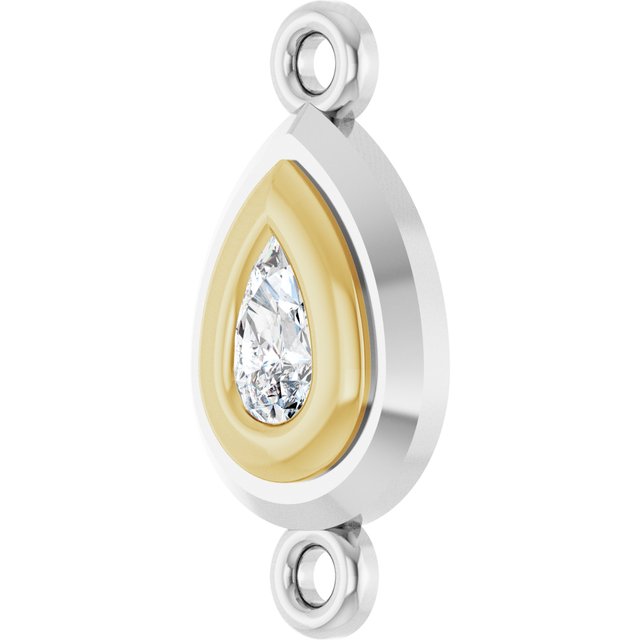 1/5 Natural Diamond Bezel-Set Link