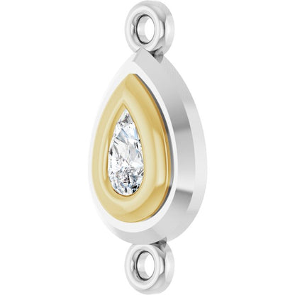 1/5 Natural Diamond Bezel-Set Link