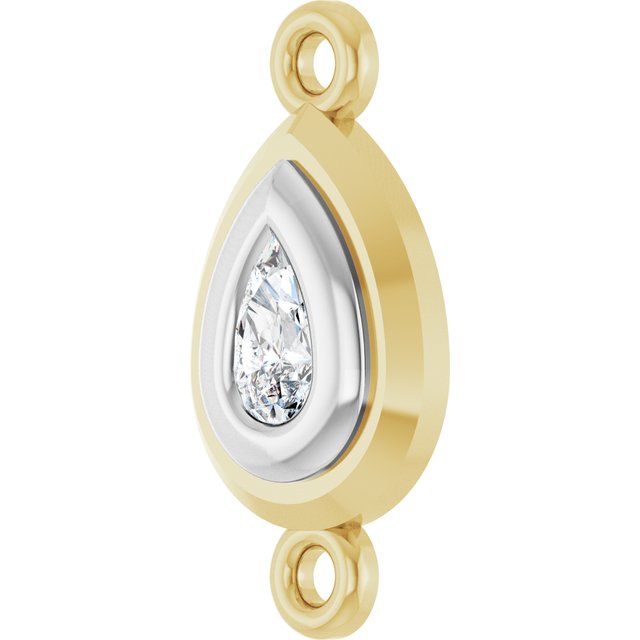 1/5 Natural Diamond Bezel-Set Link
