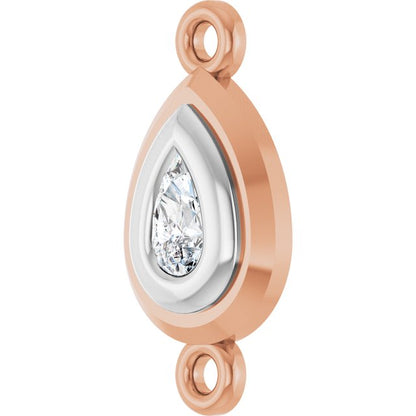 1/5 Natural Diamond Bezel-Set Link