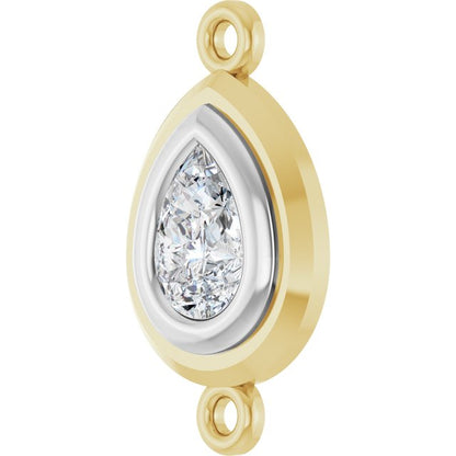 1/2 Natural Diamond Bezel-Set Link