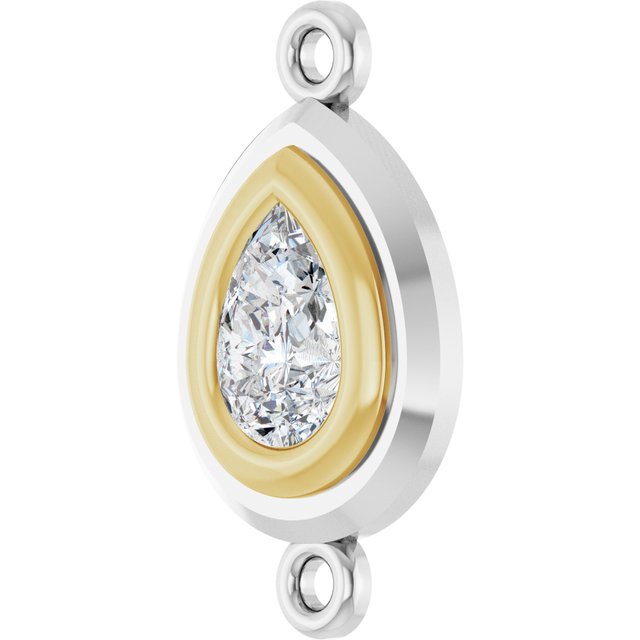 1/2 Natural Diamond Bezel-Set Link