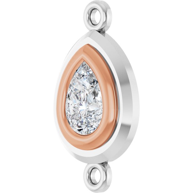1/2 Natural Diamond Bezel-Set Link