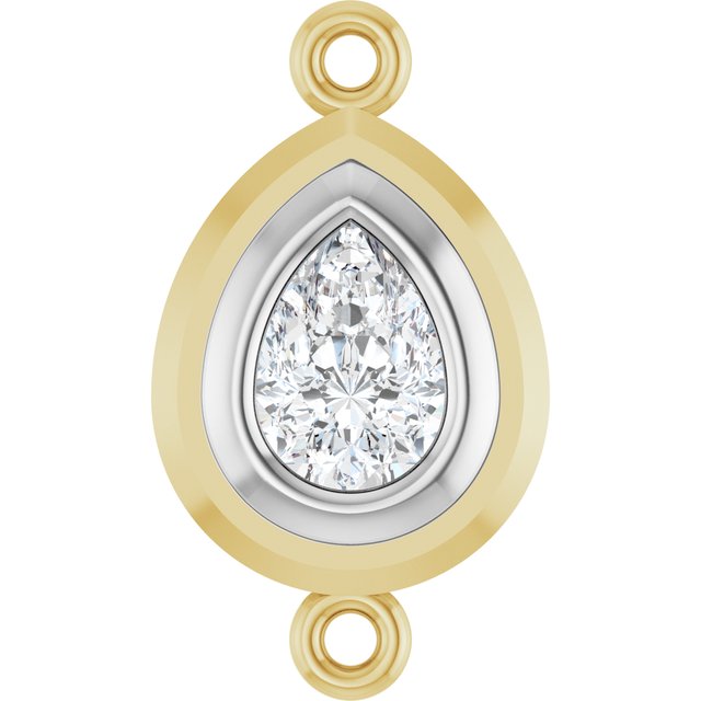 1/2 Natural Diamond Bezel-Set Link