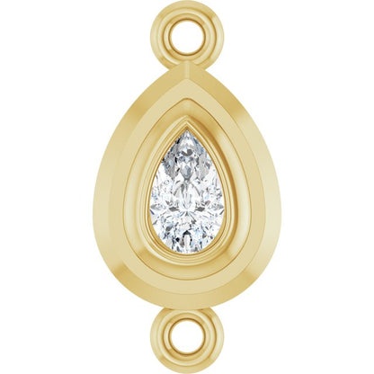1/5 CT Natural Diamond Link, 7.6 mm x 15.1 mm