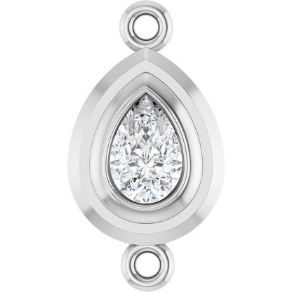 3/8 CT Natural Diamond Link, 8.7 mm x 16.2 mm