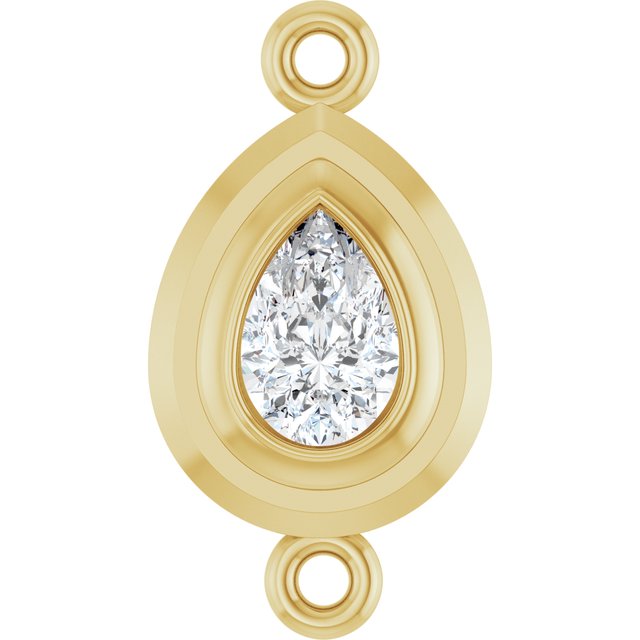 3/8 CT Natural Diamond Link, 8.7 mm x 16.2 mm