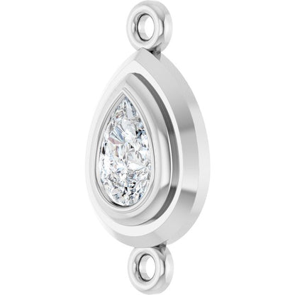 3/8 CT Natural Diamond Link, 8.7 mm x 16.2 mm