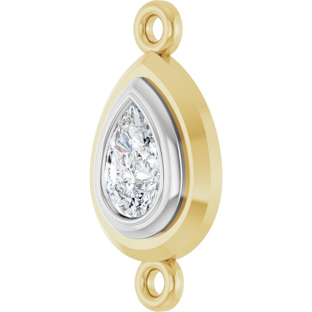3/8 CT Natural Diamond Link, 8.7 mm x 16.2 mm