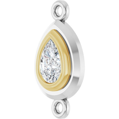 3/8 CT Natural Diamond Link, 8.7 mm x 16.2 mm