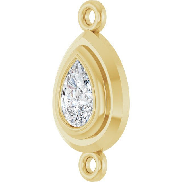 3/8 CT Natural Diamond Link, 8.7 mm x 16.2 mm