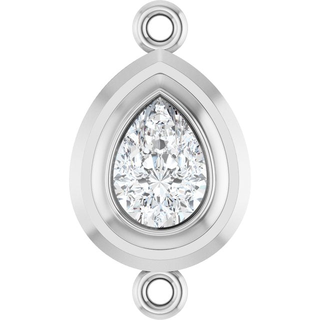 1/2 CT Natural Diamond Link, 9.8 mm x 17.2 mm