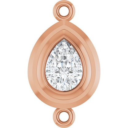 1/2 CT Natural Diamond Link, 9.8 mm x 17.2 mm