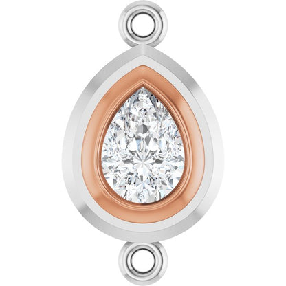 1/2 CT Lab-Grown Diamond Link, 9.8 mm x 17.2 mm