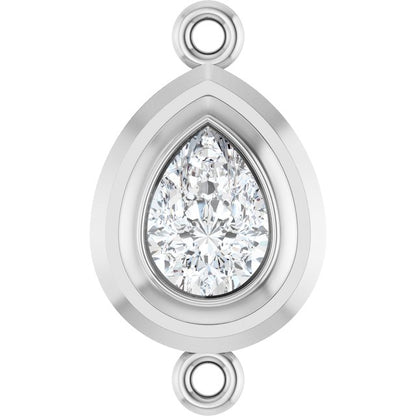 1/2 CT Lab-Grown Diamond Link, 9.8 mm x 17.2 mm