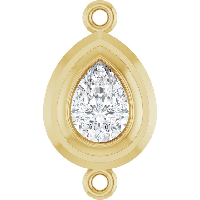 1/2 CT Natural Diamond Link, 9.8 mm x 17.2 mm