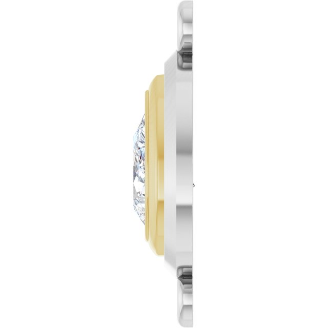 1/2 CT Lab-Grown Diamond Link, 9.8 mm x 17.2 mm