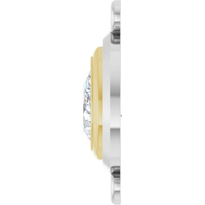 1/2 CT Lab-Grown Diamond Link, 9.8 mm x 17.2 mm