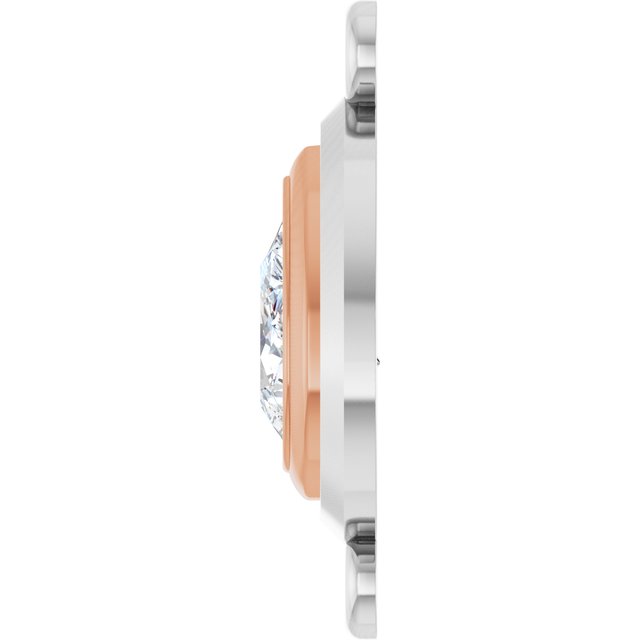 1/2 CT Lab-Grown Diamond Link, 9.8 mm x 17.2 mm