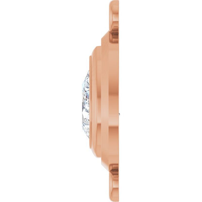 1/2 CT Natural Diamond Link, 9.8 mm x 17.2 mm