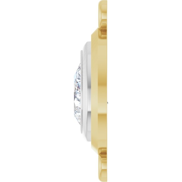 1/2 CT Natural Diamond Link, 9.8 mm x 17.2 mm