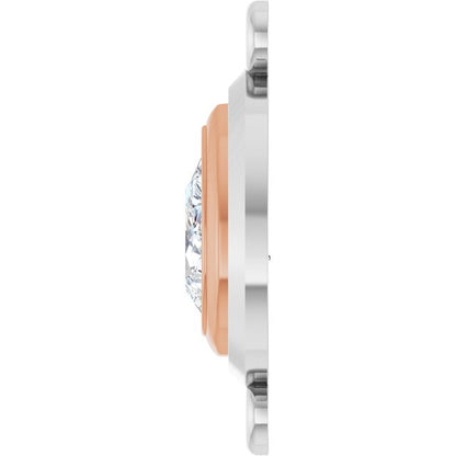 1/2 CT Natural Diamond Link, 9.8 mm x 17.2 mm