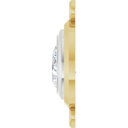 1/2 CT Lab-Grown Diamond Link, 9.8 mm x 17.2 mm