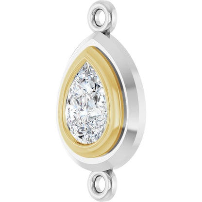 1/2 CT Natural Diamond Link, 9.8 mm x 17.2 mm