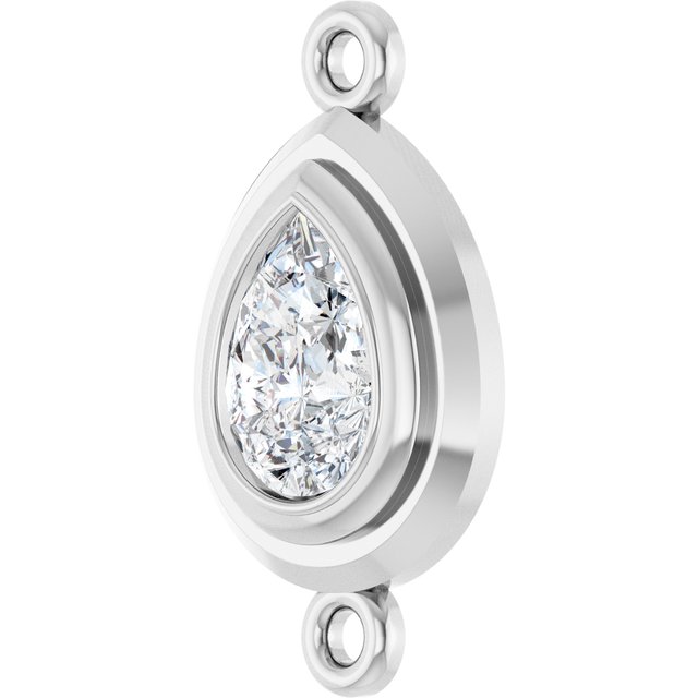 1/2 CT Lab-Grown Diamond Link, 9.8 mm x 17.2 mm