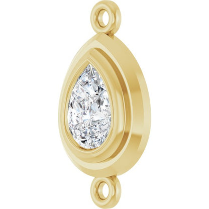 1/2 CT Natural Diamond Link, 9.8 mm x 17.2 mm