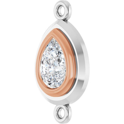 1/2 CT Natural Diamond Link, 9.8 mm x 17.2 mm