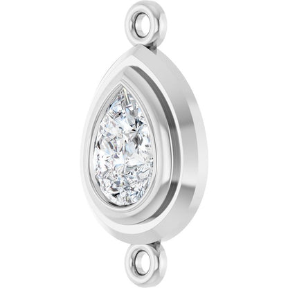 1/2 CT Natural Diamond Link, 9.8 mm x 17.2 mm