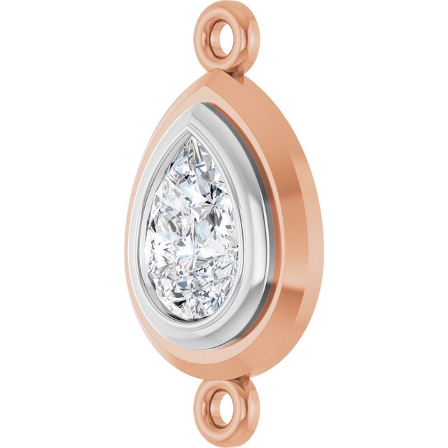 1/2 CT Lab-Grown Diamond Link, 9.8 mm x 17.2 mm