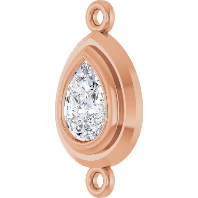 1/2 CT Natural Diamond Link, 9.8 mm x 17.2 mm