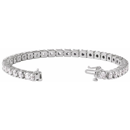 9 CTW Lab-Grown Diamond Line 7 1/4" Bracelet
