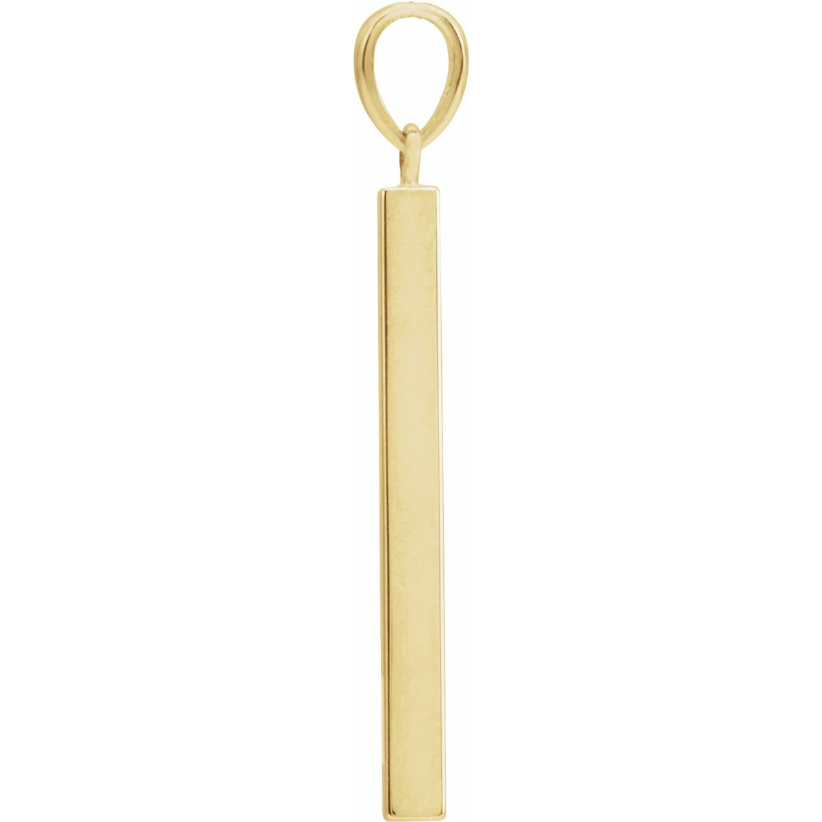 Engravable Four-Sided Bar Pendant, 24.2 x 2.9 mm