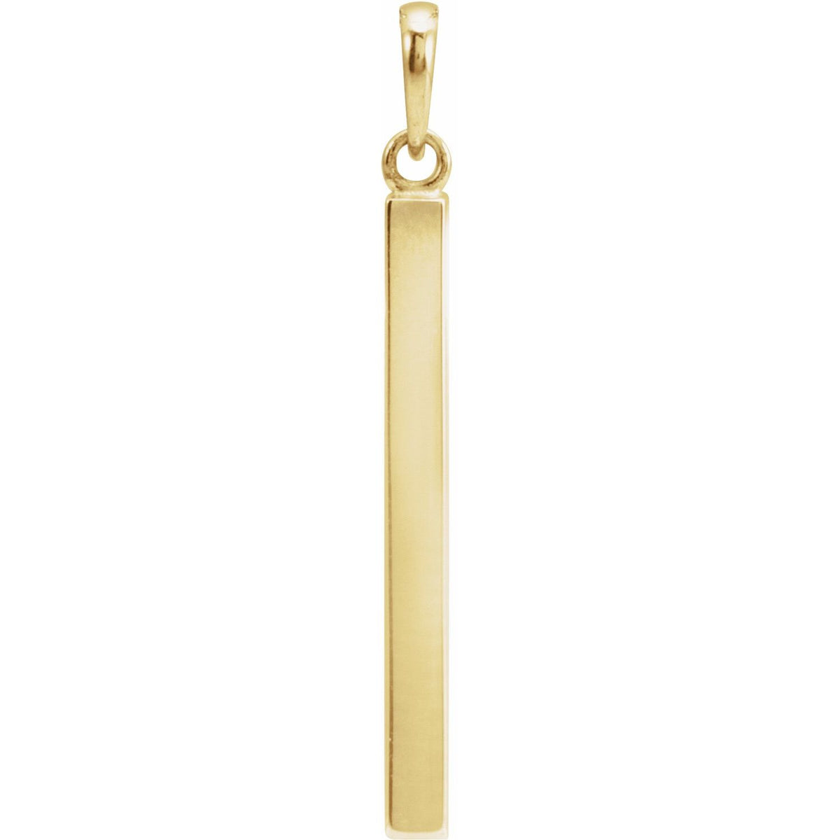 Engravable Four-Sided Bar Pendant, 24.2 x 2.9 mm