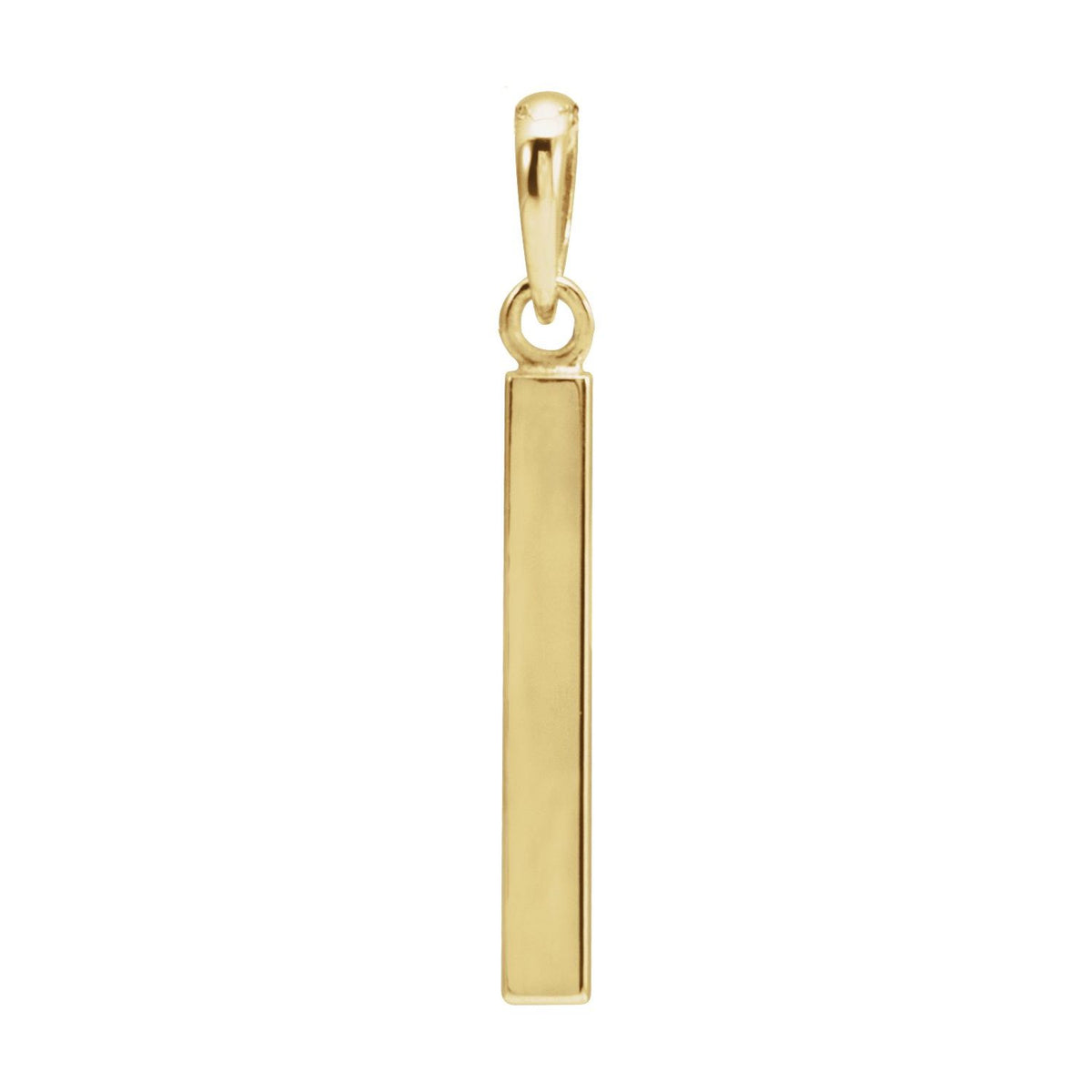 Engravable Four-Sided Bar Pendant, 24.2 x 2.9 mm