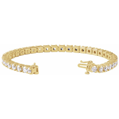 9 CTW Lab-Grown Diamond Line 7 1/4" Bracelet