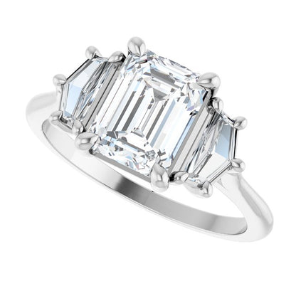 2 1/5 CTW Lab-Grown Diamond Three-Stone Engagement Ring