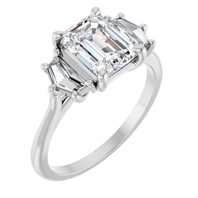 2 1/5 CTW Lab-Grown Diamond Three-Stone Engagement Ring