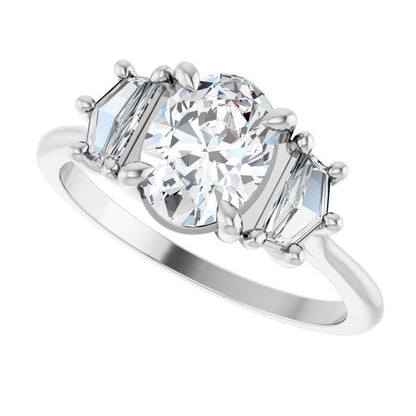 1 3/8 CTW Lab-Grown Diamond Three-Stone Engagement Ring