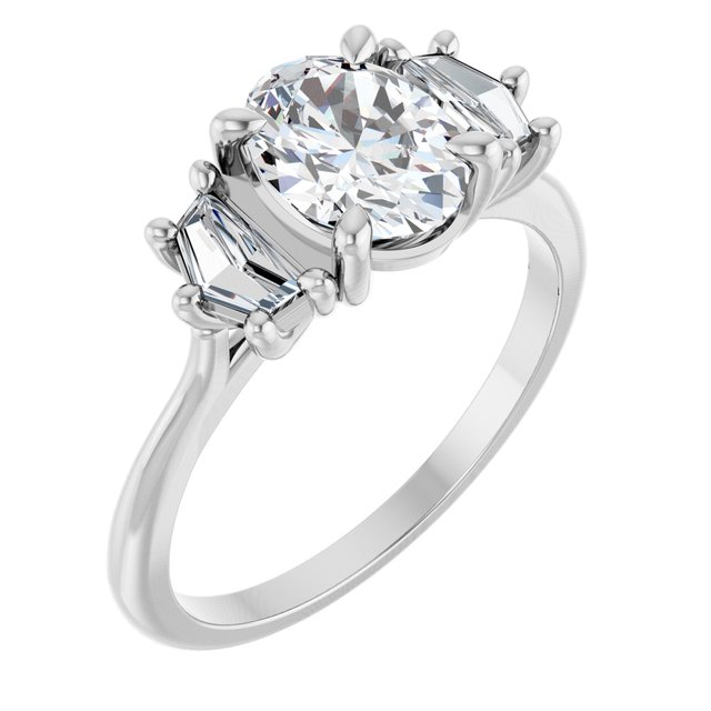 1 3/8 CTW Lab-Grown Diamond Three-Stone Engagement Ring