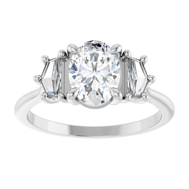1 3/8 CTW Lab-Grown Diamond Three-Stone Engagement Ring