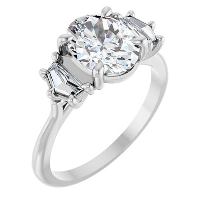 1 3/4 CTW Lab-Grown Diamond Three-Stone Engagement Ring