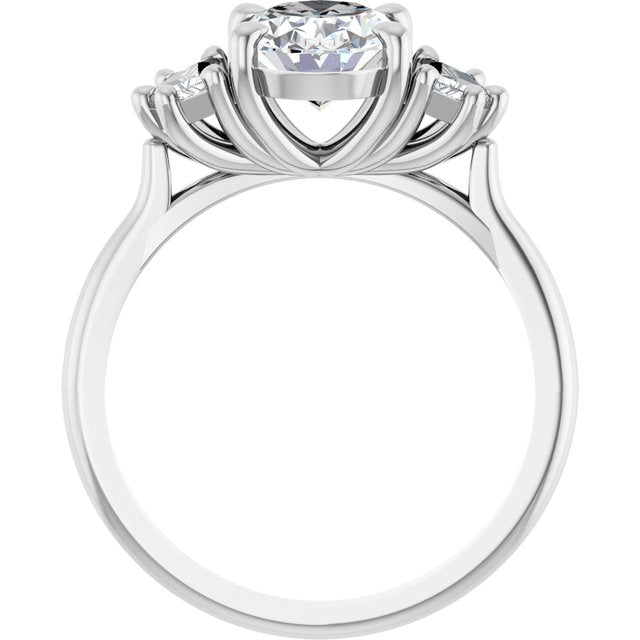 1 3/4 CTW Lab-Grown Diamond Three-Stone Engagement Ring