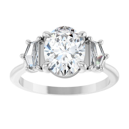 1 3/4 CTW Lab-Grown Diamond Three-Stone Engagement Ring